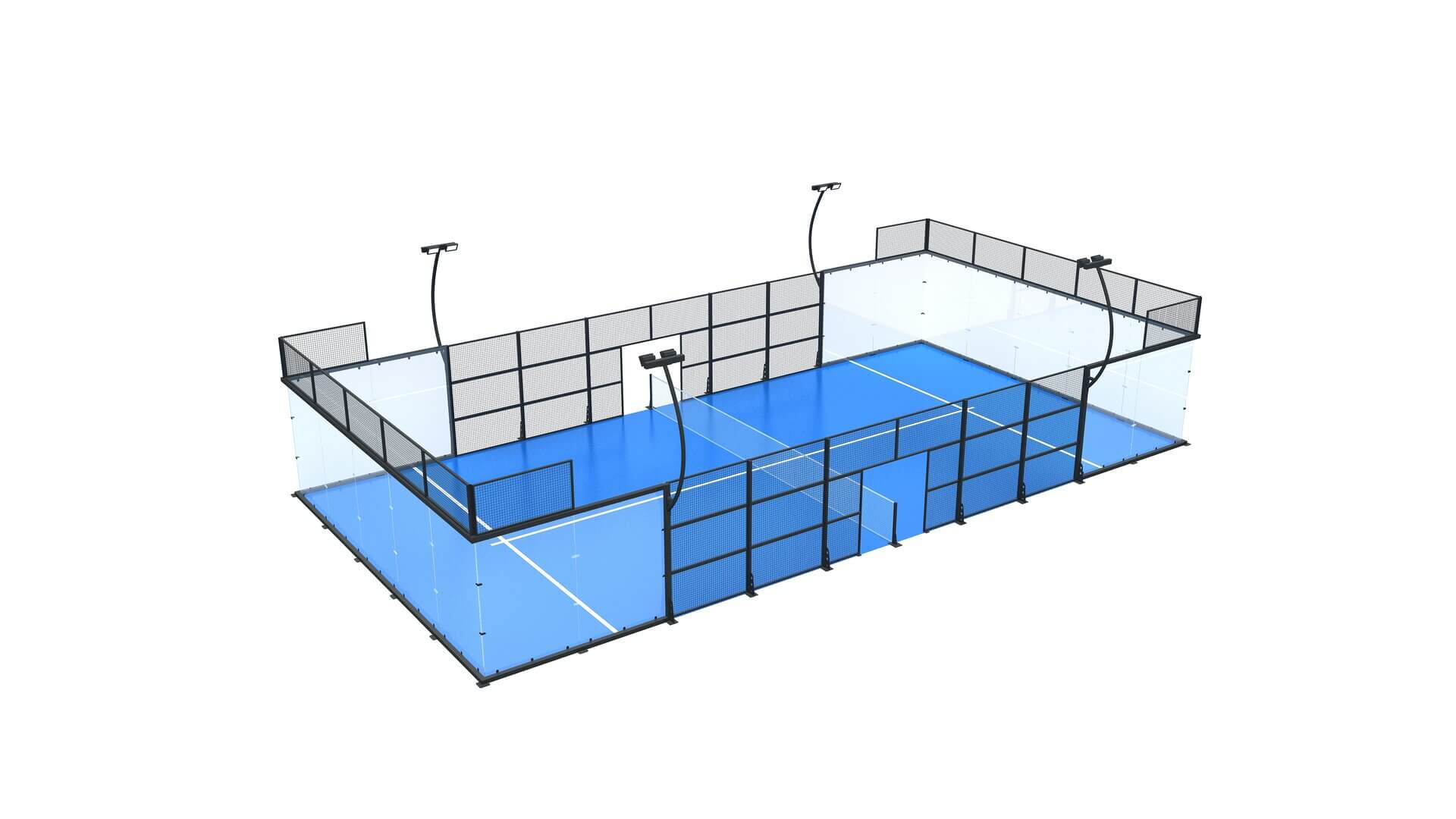 Super Panorama padelový kurt – prémium centrekurt bez stĺpov